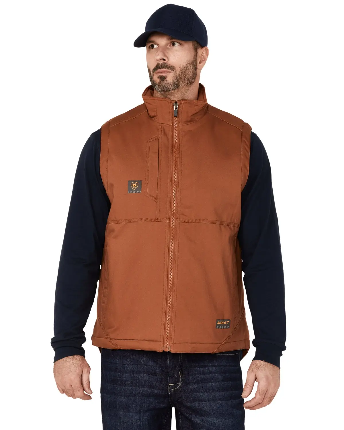 Ariat Men's Men'S Rebar Duracanvas Zip-Front Sherpa Work Vest - 10037636