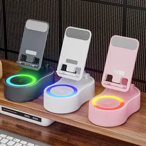 2026 New Wireless Bluetooth-compatible Multifunctional Speaker Phone Stand with Anti-Slip Base, HD Surround Sound, Ideal for Home & Outdoor Use,