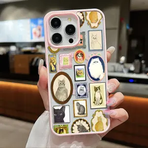 Chic Cat Portrait Clear Magnetic Phone Case , Support MagSafe Silicone Bumper Protective Cover For iPhone X 11 12 13 14 15 16 17 Pro Max Plus Air Girl