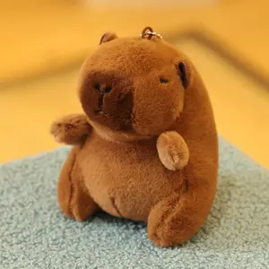 Capybara Plush Doll with Movable Tail Soft Stuffed Animal Toy Pillow Keychain & Cute Charm Perfect Gift for Girls Bag Charm Taswanita