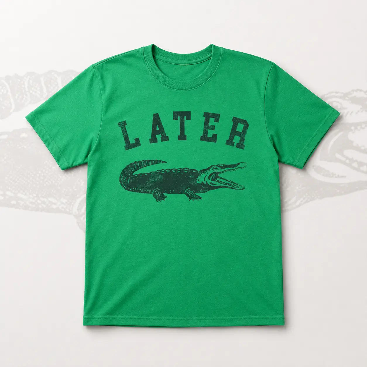 Funny T-Shirts, Later Alligator Sarcastic Gator Joke Unisex T-Shirt, Animal Graphic Tee, Gildan 5000 Heavy Cotton Shirt, Novelty Gift for Men and Women