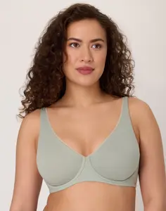 Bali Cotton Collection 2-ply Underwire Bra Women's Comfortable Fit Everyday Support Breathable Df8131