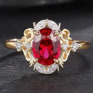 Pigeon Blood Ruby Ring fashion Jewelry
