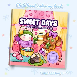 1PC Cute and sweet-style coloring book, featuring adorable pet and Christmas-themed designs, bright colors, perfect for relaxation and concentration training. Ideal for enjoying alone time at home, and a perfect Valentine's Day gift.