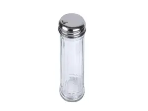 Glass Sugar Shaker Dispenser  5.5 Inch Pourer | Classic Sugar Holder for Coffee, Tea, Baking & Kitchen Table Use