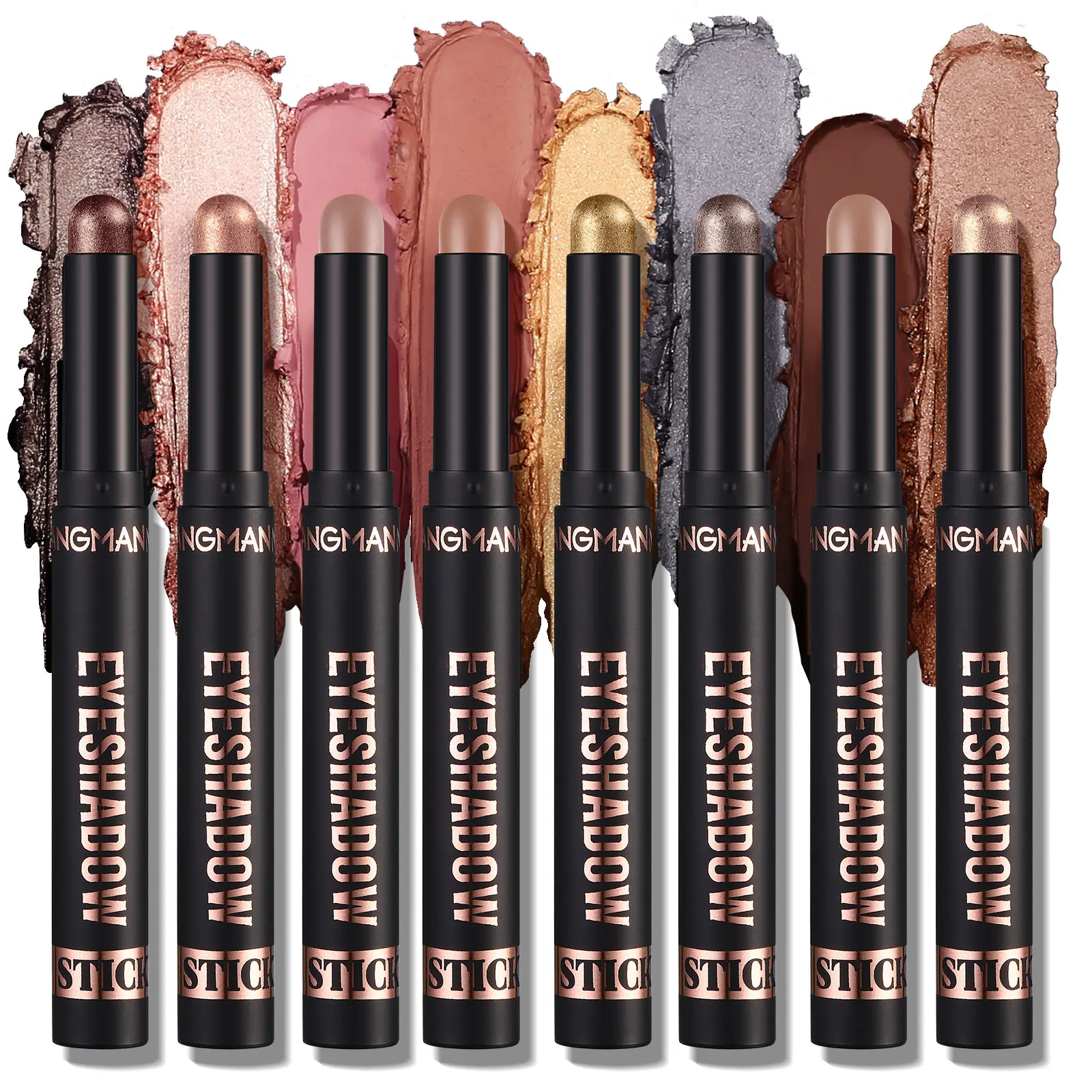 Cream Eyeshadow Stick Set - Long Wear & Waterproof Eye Makeup with Blendable Matte & Shimmer Finishes, Alcohol-Free, Quick Apply