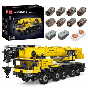 Mould King 17073 Engineering Truck Construction Set, Remote Control LTM 1110 Crane Building Block (3218 Pieces), Assembly STEM Heavy-Duty Car Brick Toys with Motors for Kids/Adult 14+