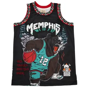 MEMPHIS VILLIAN BASKETBALL JERSEY (BLACK) Men's summer clothes, Gift for her, Gif for him