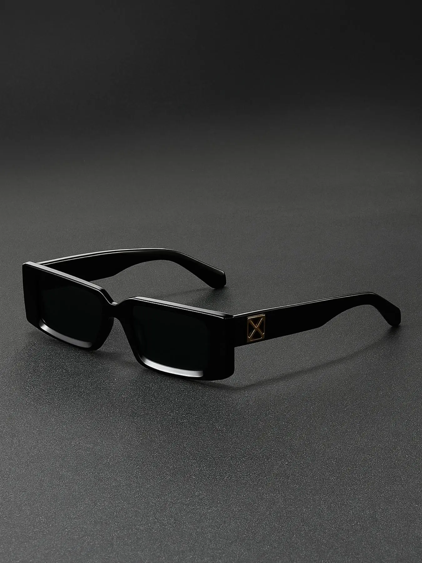 Men's Vintage Thick Frame Rectangular Decorative Glasses, Classic Fashion Design, Suitable for Daily Photography Street Style, Stylish Shades