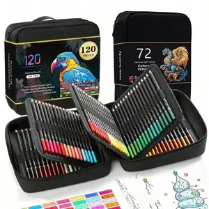 72/120 PCS Colored Pencils Set, Soft Core Colored Pencils For Artists Adults Coloring Drawing, Portable Zipper Case