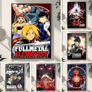 Anime F-Fullmetal A-Alchemist Painting Calligraphy Waterproof Scratch-Resistant Canvas Wall Art – Premium Oil Painting Style HD Print | Modern Aesthetic Home Decor for Living Room, Bedroom, Kitchen & Café | Perfect Holiday, Housewarming & Party Gift