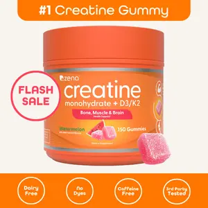 Zena Nutrition Creatine Gummies with D3 & K2, Creatine Monohydrate