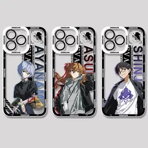 Neon Genesis Evangelion Anime EVA Transparent Shockproof Phone Cases For iPhone 17 Promax Pro Air 16 Plus 15 14 13 12 11 Protective Cover