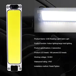 High Brightness LED COB Interior Light for General Motors Trucks 10–80V Ceiling Lighting Fixture for Commercial Vehicles