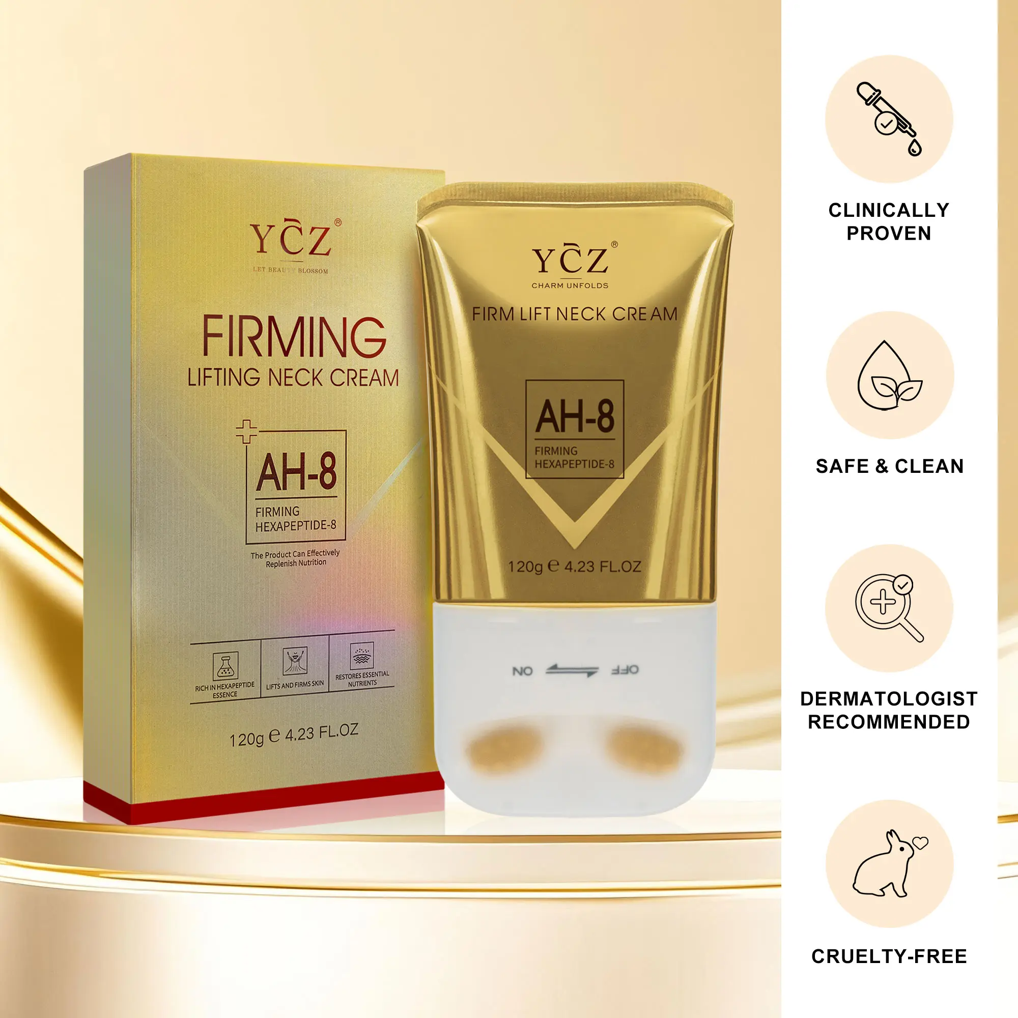 YCZ AH-8 Firming Neck Cream - Tighten and Lift Firming Neck Cream