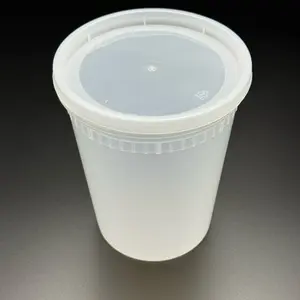 32oz Soup Container With Lid 240 Set COMBO PACK Ideal for Hot or Cold Soups  Microwaveable ,Reusable , Dishwasher Safe , High Quality for freezing