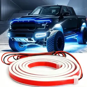 71 Inch 12V Universal Car Hood LED Strip – High Brightness, Flexible & Waterproof Daytime Running Lights, Dynamic Scan Start-Up Effect, Ambient Lighting Kit for Cars, SUVs & Trucks, Car Exterior Decoration Accessories