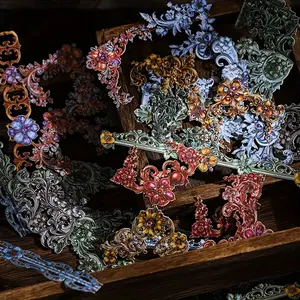 120 sets of retro and dreamy Baroque stickers for notebooks, notepads, frame landscaping stickers, photo frames, photo albums, and phone case decoration stickers