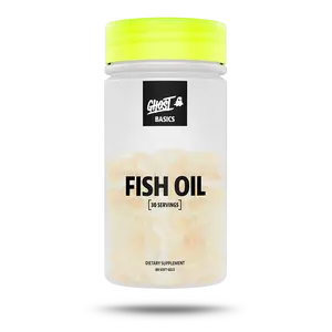 GHOST Fish Oil Softgels – Dietary Supplement for Brain & Heart Health Support, Enteric Coated Omega-3s, Healthcare Essential - 30 Servings
