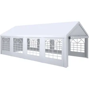 YITAHOME 20x40 ft Party Tent Outdoor Wedding Event Shelters Heavy Duty Upgraded Galvanized Canopy with Large White Roof, Removable Sidewalls & 4 Storage Bags