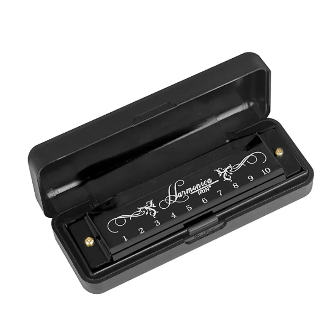 10 Hole 20 Tone Diatonic Harmonica, 1 Count Portable C Key Durable Harmonica with Case, Musical Instrument for Beginners & Professionals