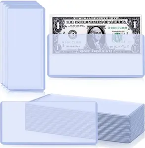 50PCS Banknote Rigid Sleeves for Modern US Currency, Topload Holders for Paper Money Bills, Clear Protective Currency Sleeves
