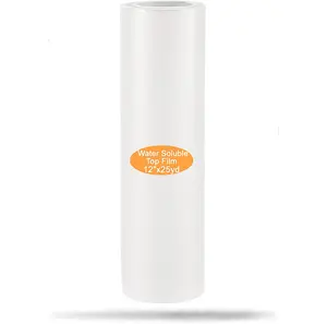 Wash Away - Water Soluble Embroidery Topping Film Light Weight Clear- Breathable Material Durable Polyester High Quality Material Lightweight Fabric