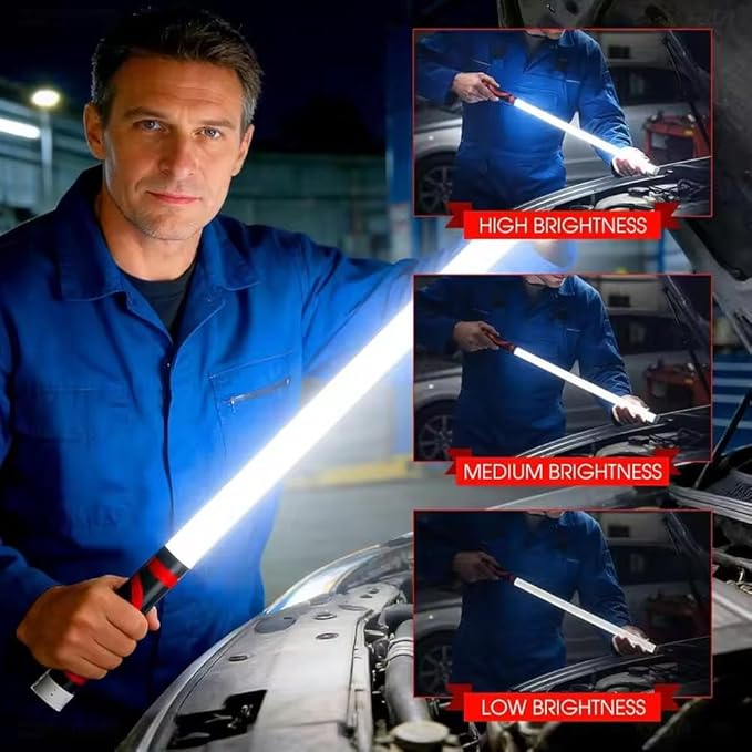 30" Flexible Bend LED Inspection Light - USB Charging, Adjustable, 3 Brightness Settings, Lightweight Handy Tool for Vehicle Repair, Confined Space Checks, Garden Decor 30" Flexible Bend LED Inspection Light - USB Charging, Adjustable, 3 Brightness Settings, Lightweight Handy Tool for Vehicle Repair, Confined Space Checks, Garden Decor