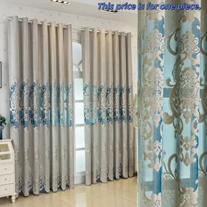 1PC Luxurious European Hollow Embroidered Curtains, High-End Elegant Drapes for Living Room Bedroom Balcony Villa, Palace Style Curtains, Window Curtain