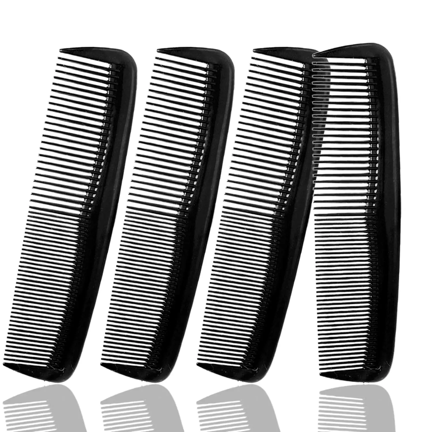 Men's Care Series Unbreakable Fine Tooth Hair Combs, 4-Pack Men's Hair Styling Tool for Grooming