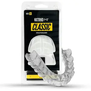 2 Pack Nxtrnd Classic Mouth Guard for All Sports (Transparent)