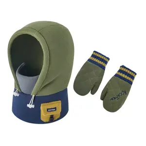 KCOTREE 2pcs Kids Winter Hat Gloves Set for 1-3-8 Years Old Boys Girls, Thick Warm Fleece Lined Thermal Sets  Frozen Girls' Hat and Gloves Set