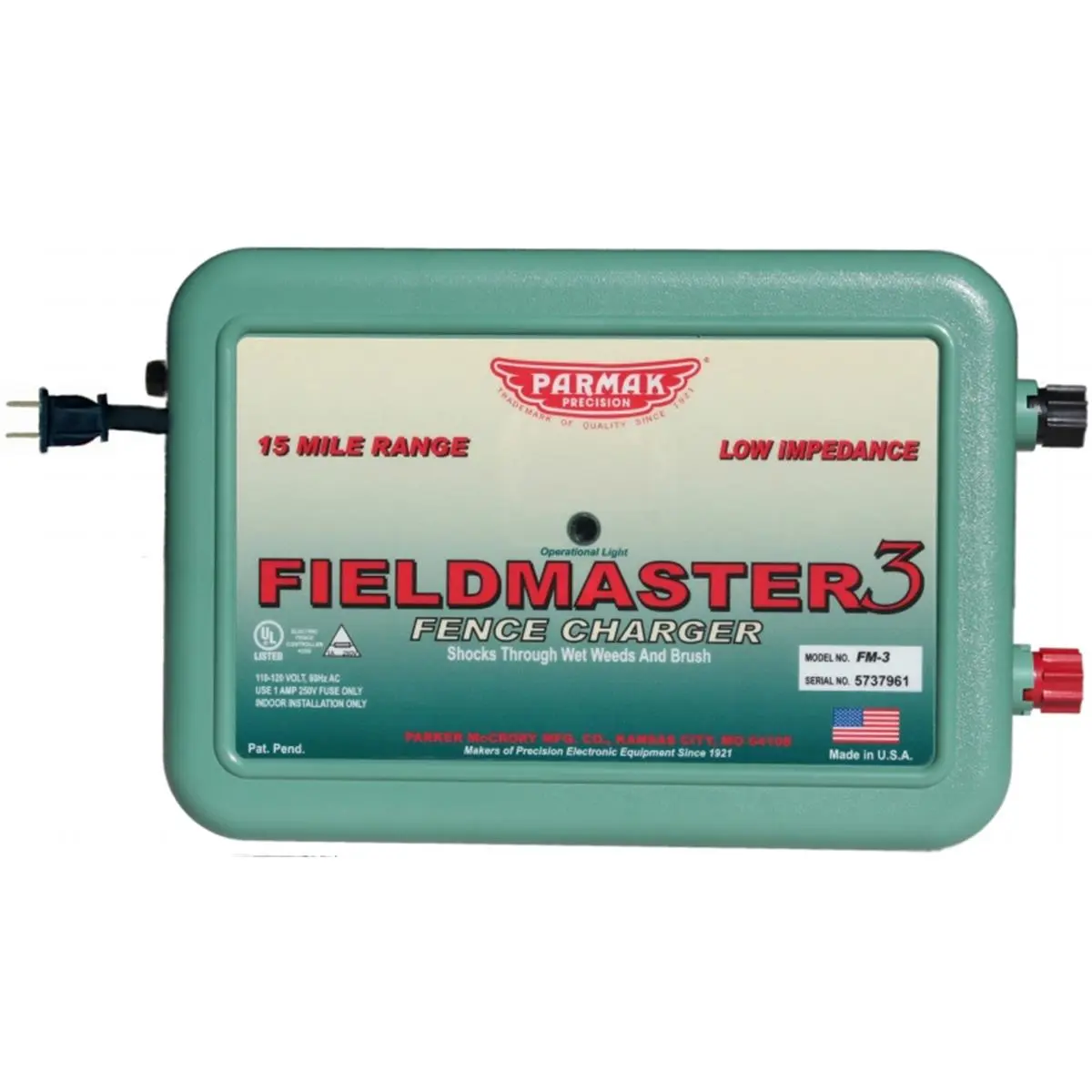 PARKER McCRORY CO 110-120 Volt Fieldmaster Fencer