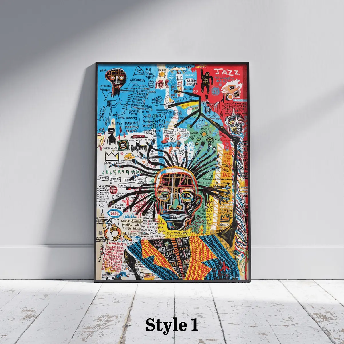 Jean Michel Basquiat Poster, American Painter Wall Art, Street Graffiti Painting, High Quality Print, Gift For Contemporary Street Lovers, Print Poster Gift For All