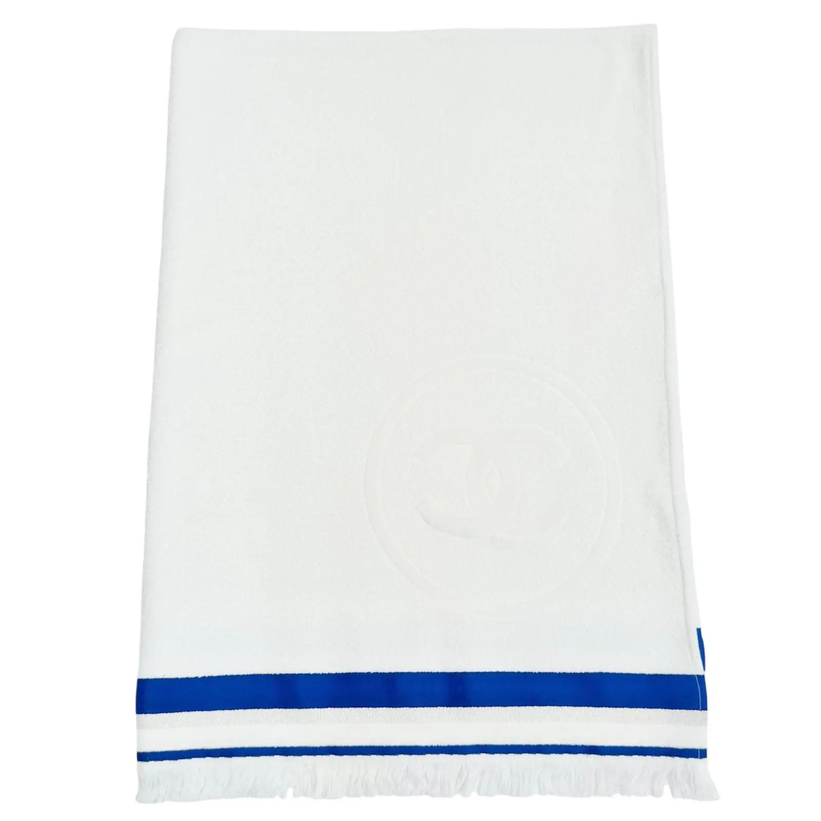 Pre-owned CHANEL Cotton Small Leather Goods COCO Mark Fringe Towel