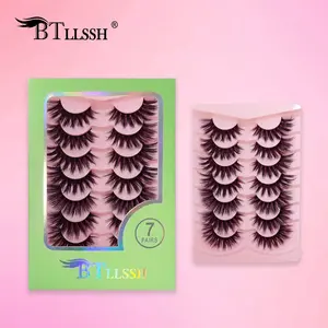 Btllssh Gift Box Ultra-Long Barbie Style Thick False Eyelashes Extensions 19mm, Thin Exaggerated CC Curl, Non-Toxic Solid Makeup Extension