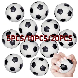 5pcs/10pcs/20pcs Football Stress Balls, Mini Soccer Party Balls, Birthday Squeeze Foam Sports Ball, Relieve Stress and Anxiety, Christmas Gift, Body Decompression Ball