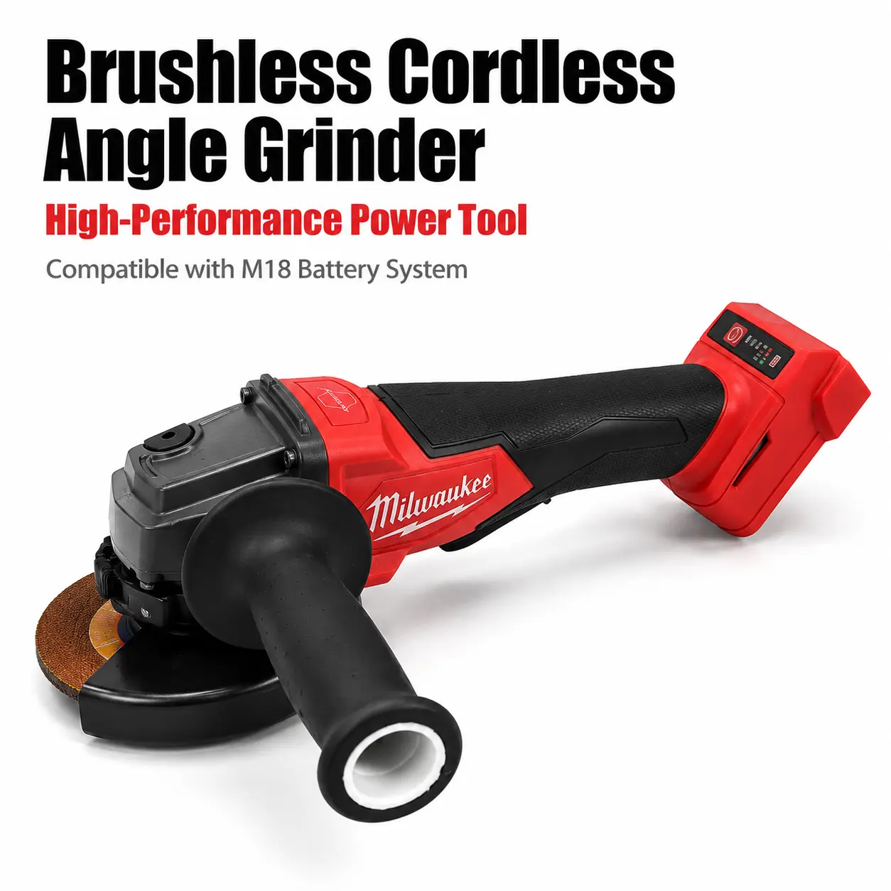 Milwaukee Angle Grinder 125mm Brushless Polishing Cutting Machine No-Lock Paddle Switch Electric Cordless Power Tools