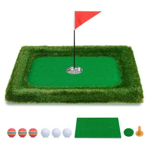 Floating Golf Green for Pool, Sizes 37.5"x25.5" to Suit Your Needs, Floating Chipping Green-Ideal for 2-4 Golfers Competing and Improving Skills in Outdoor and Pool Games
