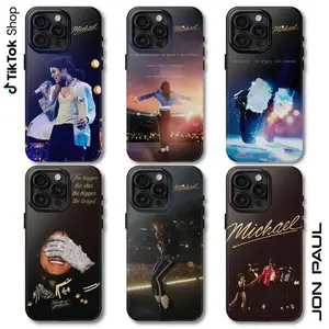 Michael Jackson MJ King of Pop Tribute Aesthetic Phone Case for iPhone 15 14 13 12 11 Pro Max Plus Premium Slim Shockproof TPU Protective Cover Unique Music Fan Gift Legendary Performance Art Design