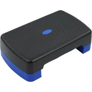 Fitvids 18" Workout Aerobic Stepper Platform with Adjustable Risers, Black/Blue