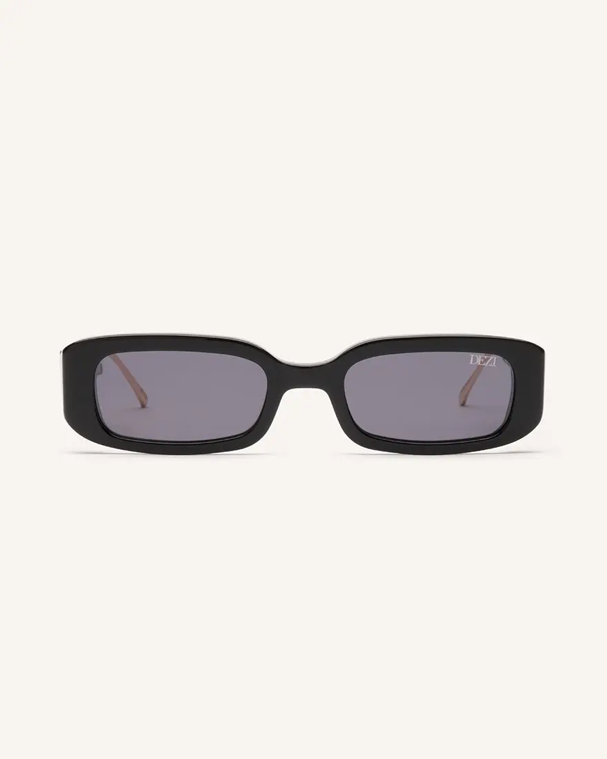 DEZI LIL' DRIPPY Sleek Rectangular Sunglasses, Stylish Melting Metal Frame with CR39 Lenses and 100% UV Protection for Casual Wear, Stylish Sunglasses, Acetate, Statement Frame Glasses, Size 140-20-47