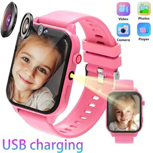 2026 New Kids’ Watch/Smartwatch — Full Touch Smartwatch, 18 Built-In Games, Educational Kids’ Game Watch, USB Charging, Silicone Strap, Camera/Photo Album, Alarm Clock/Step Counter, Watch Face—Timer—Calculator—Calendar, Children’s Gift,summervibes