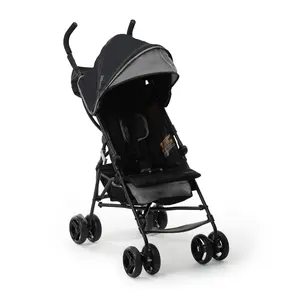 3D Mini Convenience Stroller – Lightweight Stroller with Compact Fold, Multi-Position Recline, Canopy with Pop Out Sun Visor and More – Umbrella Stroller for Travel and More, Gray
