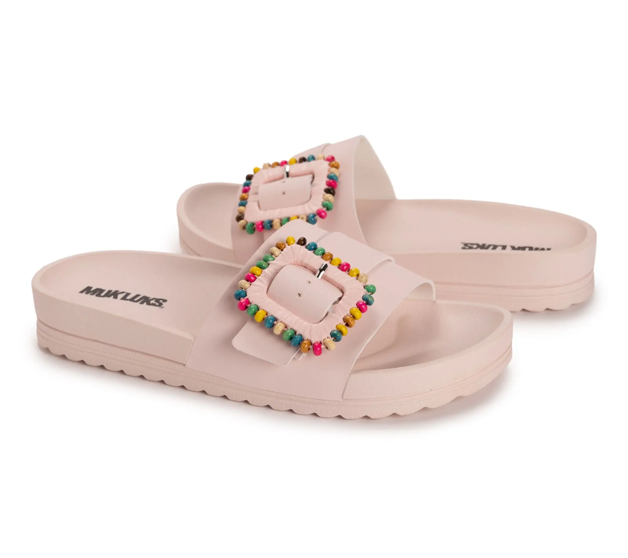 MUK LUKS Adjustable Slide Sandals -Grand Colette