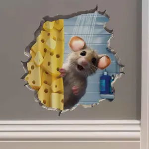 Shower Mouse Hole Decal