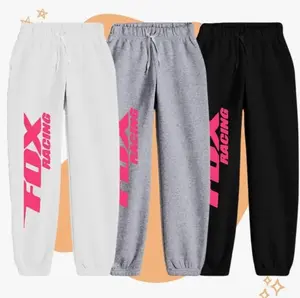 Fox Racing Unisex Sweatpants Premium Cotton Jogger Oversized Fit Streetwear Graphic Pants Soft Fleece Elastic Waist Workout Training Fitness Casual Daily Wear Vertical Logo Print Sport Style Fashion Gift for Men Women Trending 2026