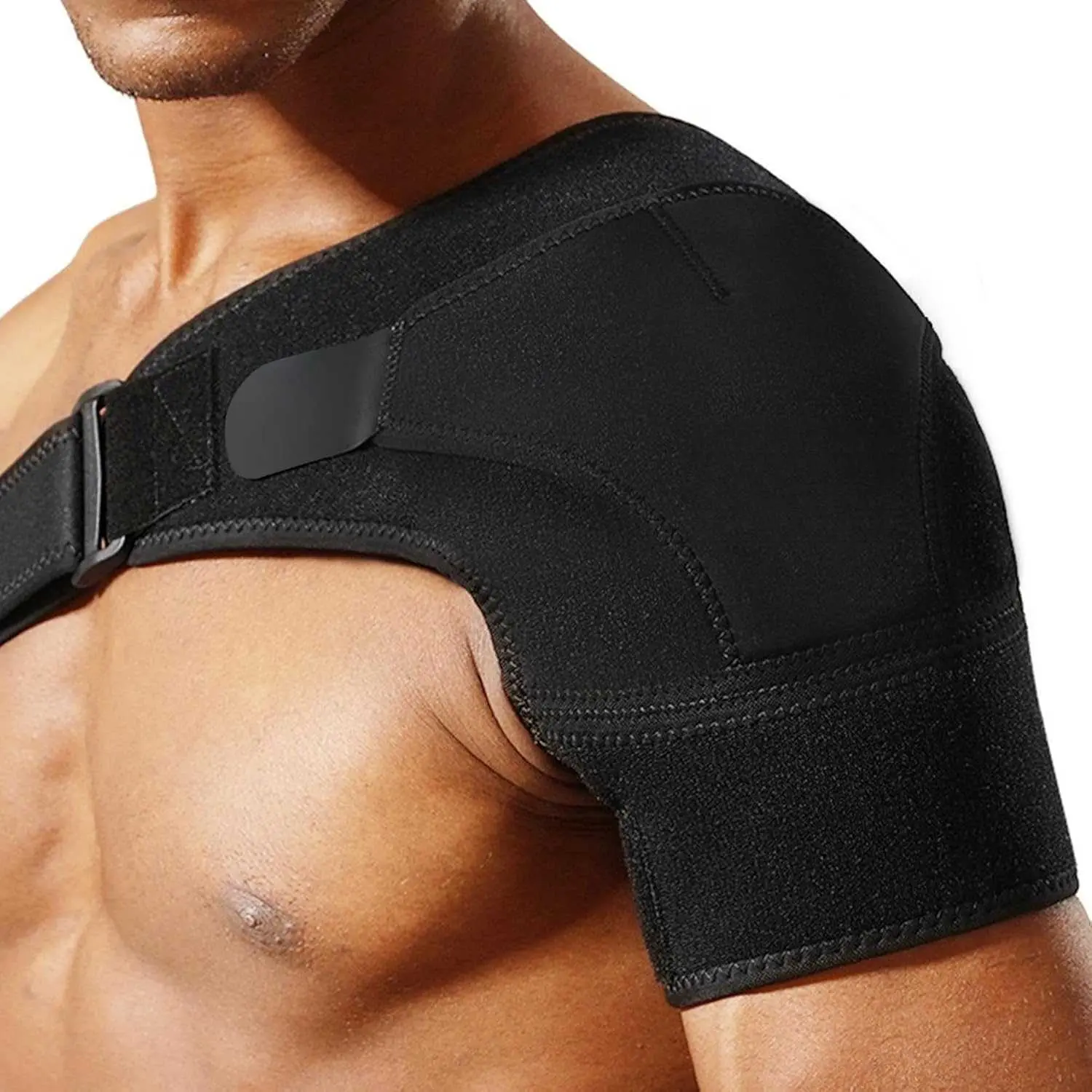 Stabilizer Sleeve for Men and Women, Multi-function Compression Fabric Arm Sling for Rotator Cuff, AC Joint & Bursitis Pain Relief, Prop 65 Safe, Adults, Shoulder, Pressure Pad, Brace, Support, Tool, Healthcare, Left/Right Fit, Bursitis Relief
