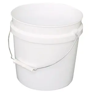 WorldWide Sales Online 2 Gallon Reinforced White Bucket with Handle Made in the USA