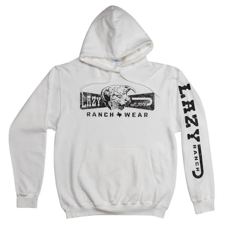 Men's Lazy J Ranch Iconic Cattle Breed Hoodie For Lazy J Lover Casual Cotton, Cheap Brand Clothing, Gildan Daillywear For Men For Women